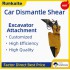 Runkaite HM08C Durable Car Dismantle Shear Hydraulic Shear with Rotator for Vehicles Dismantling Demolition and Scrap Metal Recycling Excavator Attachment Shear for Sale Runkaite HM08C Durable Car Dismantle Shear Hydraulic Shear with Rotator for Vehicles Dismantling Demolition and Scrap Metal Recycling Excavator Attachment Shear for Sale