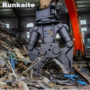 Runkaite    MK295V- Hydraulic Rotary Excavator Attachment Disassembly Double Cylinder Metal Scrap Disassembly Shear
